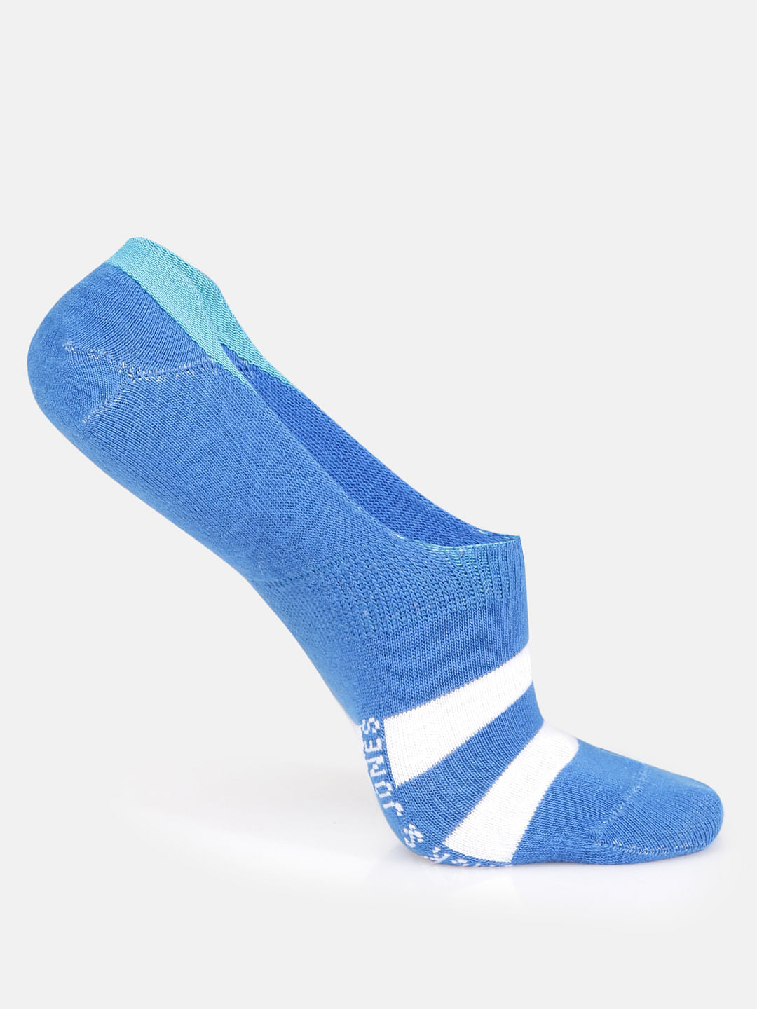 Pack of Three No Show Socks - Black, Blue & White