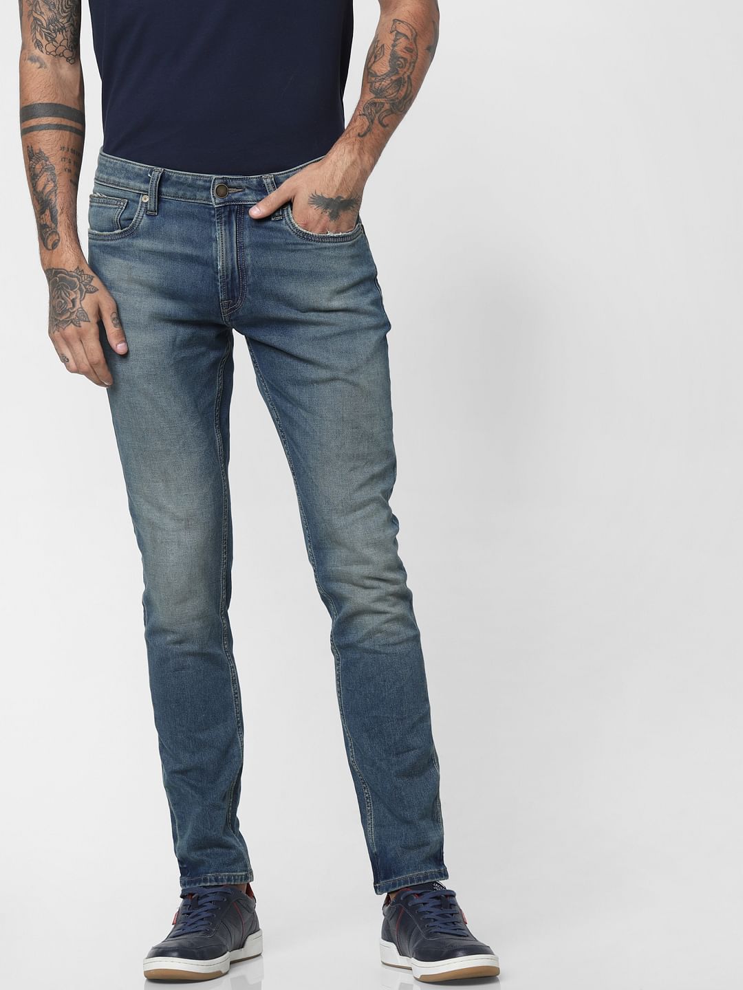 Blue Low Rise Ben Skinny Fit Jeans