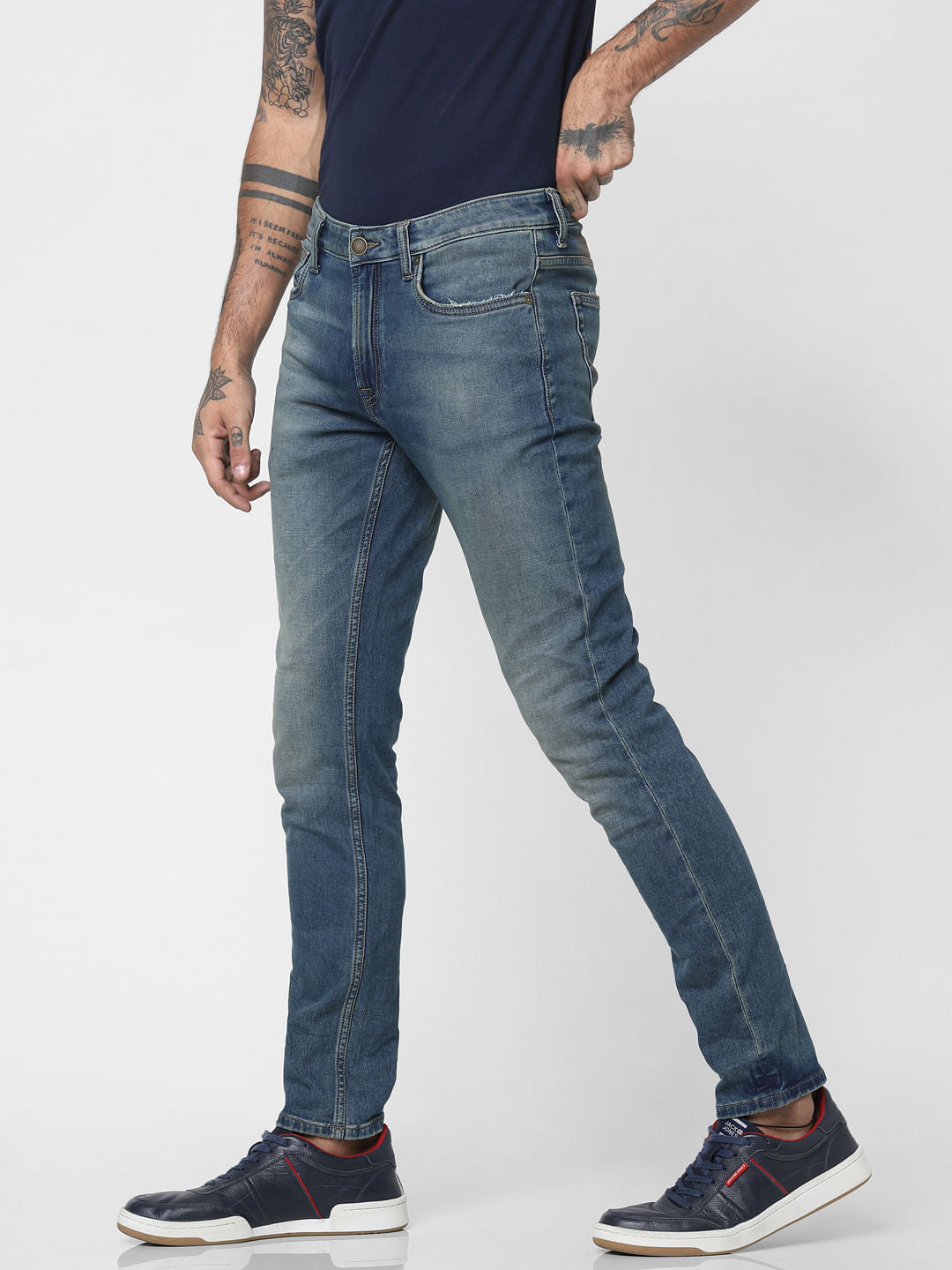 Blue Low Rise Ben Skinny Fit Jeans