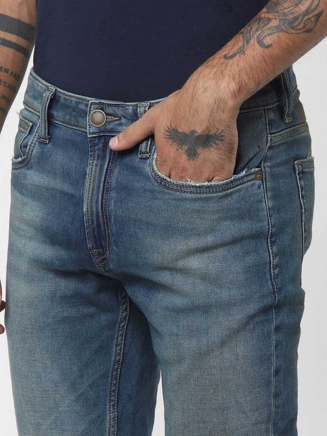 Blue Low Rise Ben Skinny Fit Jeans