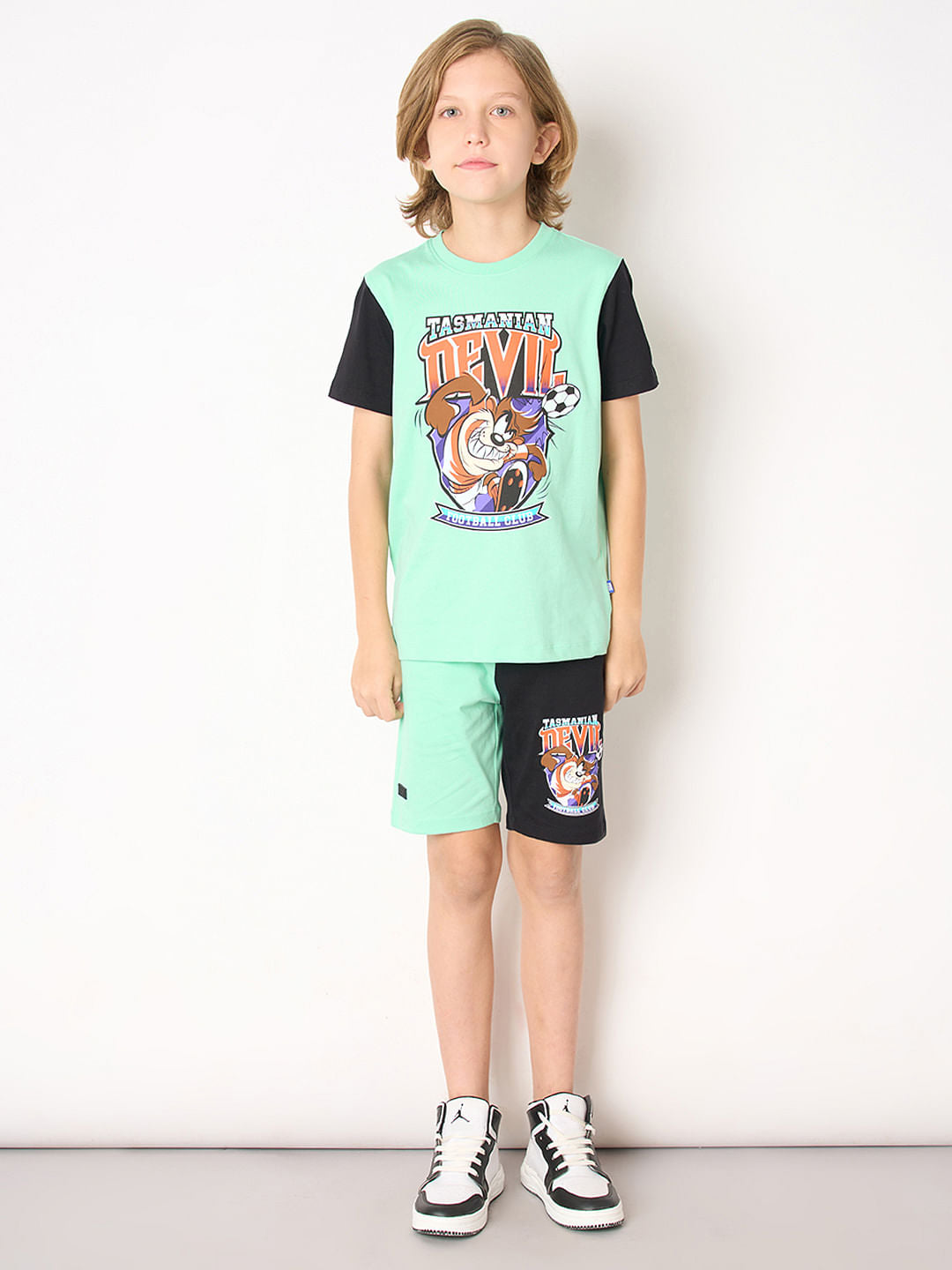 Looney Tunes Sea Green Tasmanian Devil Co-ord Set Shorts