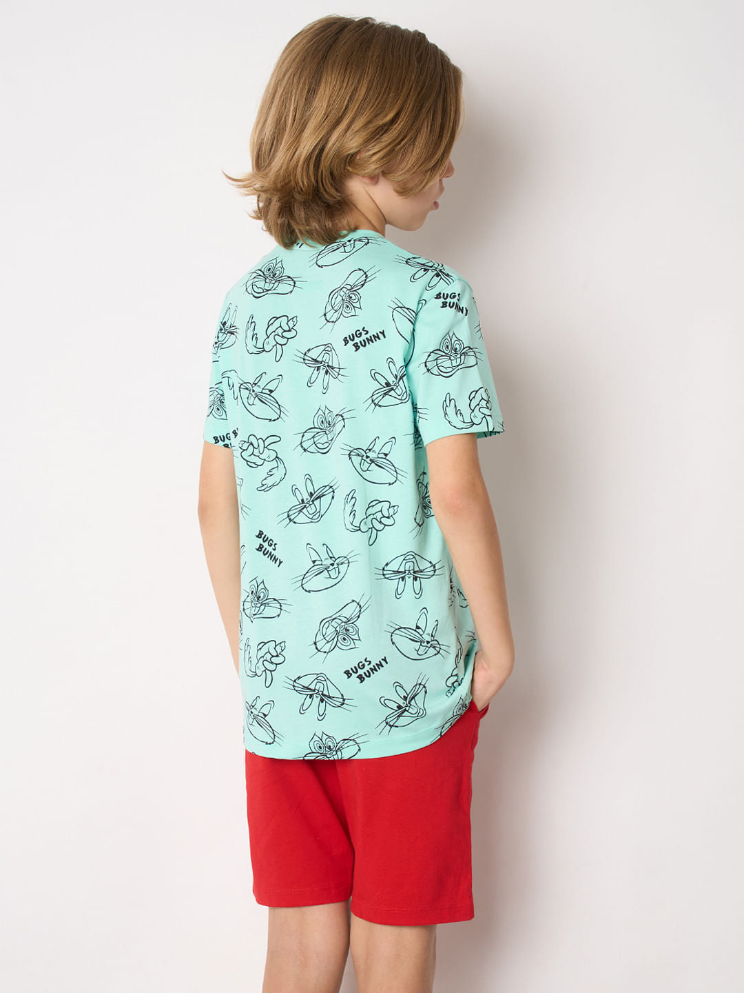 Looney Tunes Blue Bugs Bunny Print T-shirt