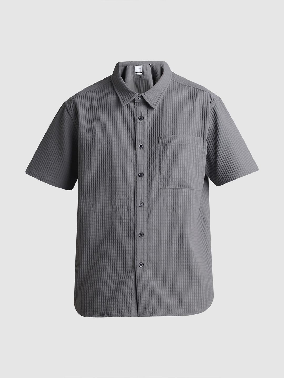 Grey Dobby Co-ord Set Shirt