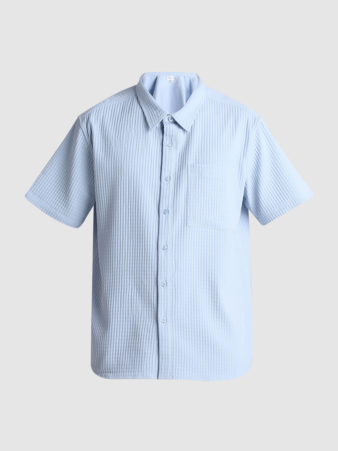 Blue Dobby Co-ord Set Shirt