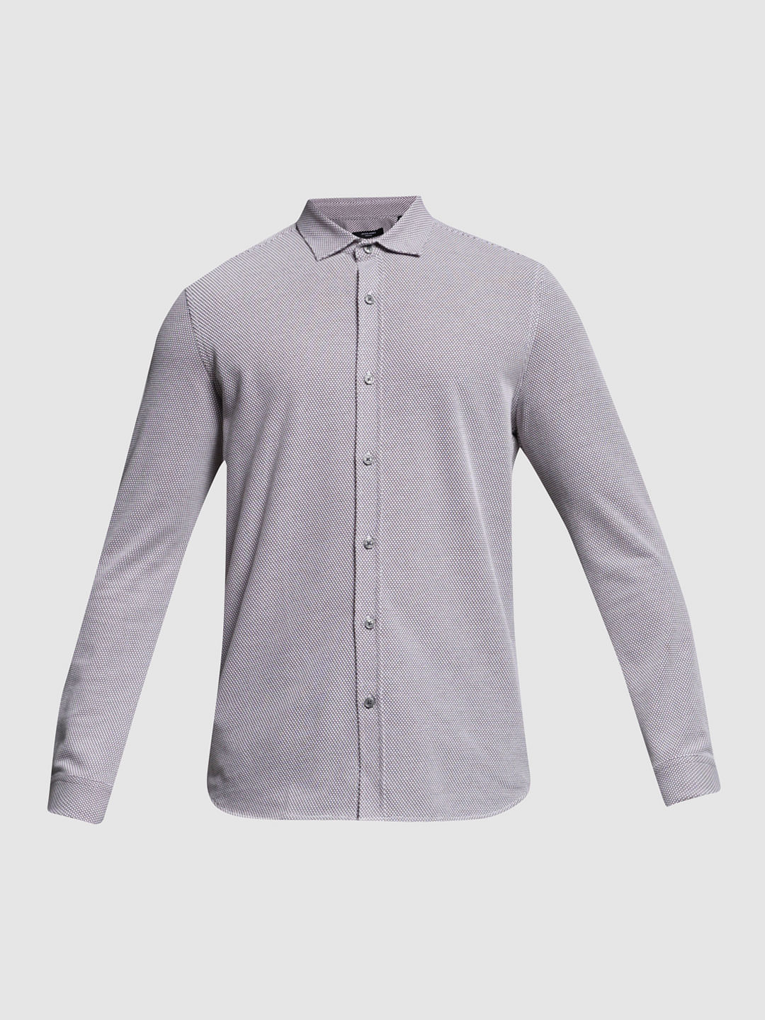 Burgundy Dobby Full Sleeves Shirt