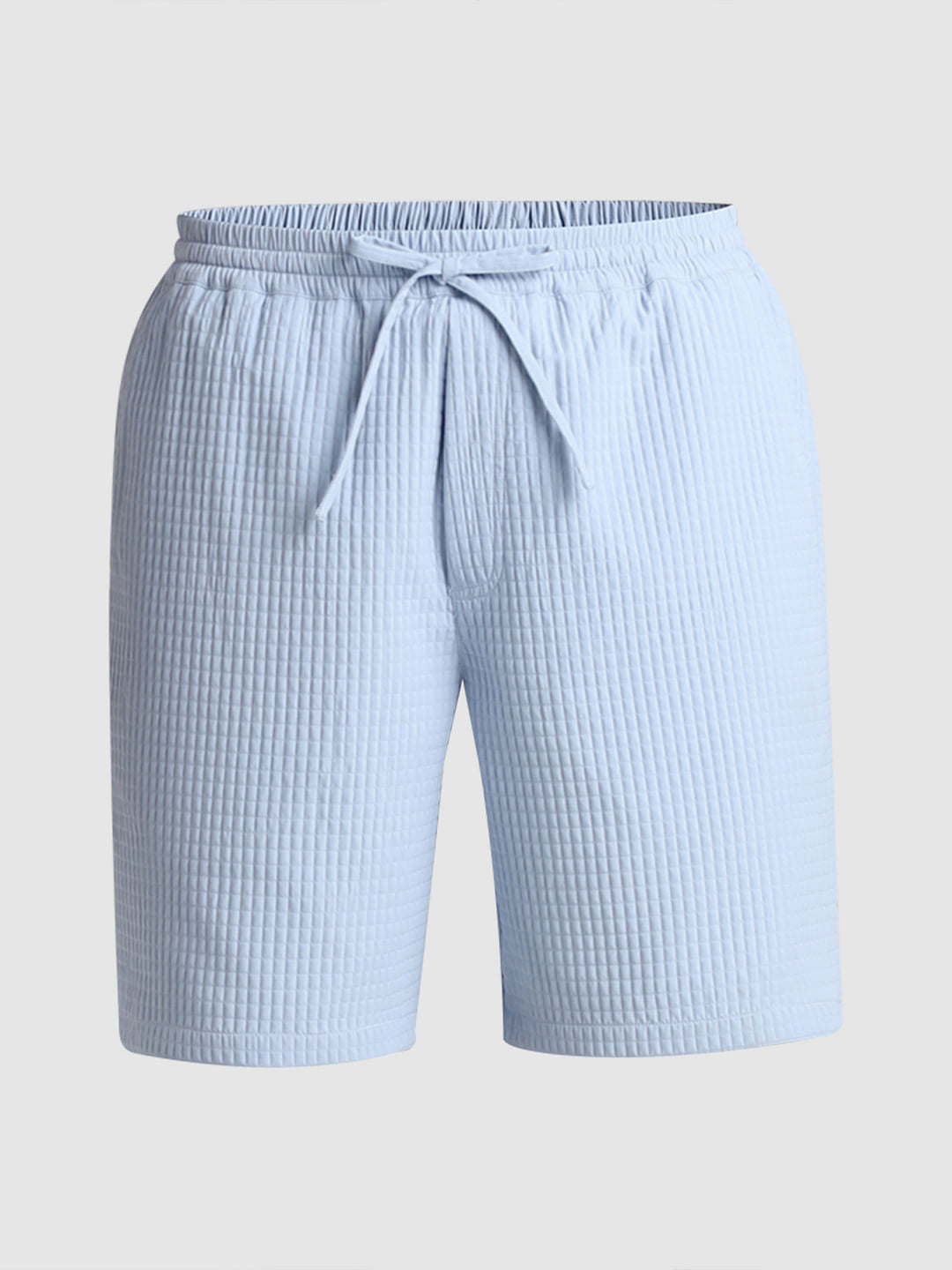 Blue Dobby Co-ord Set Shorts