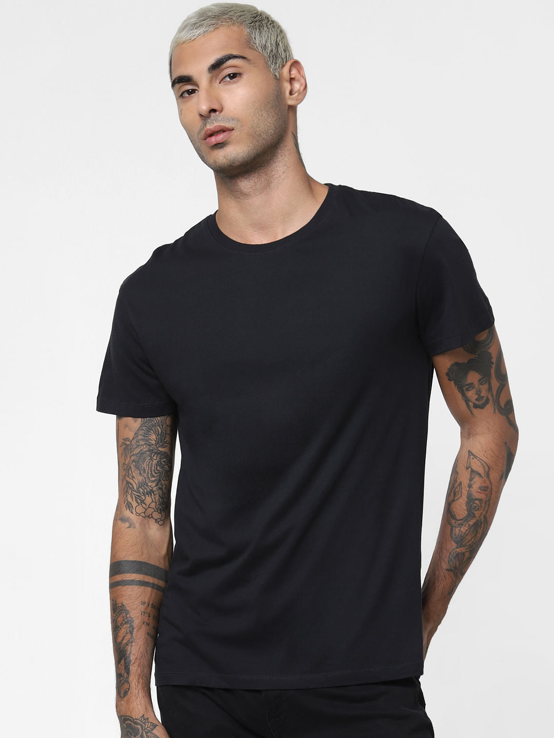 X Playboy Black Graphic Print Crew Neck T-Shirt