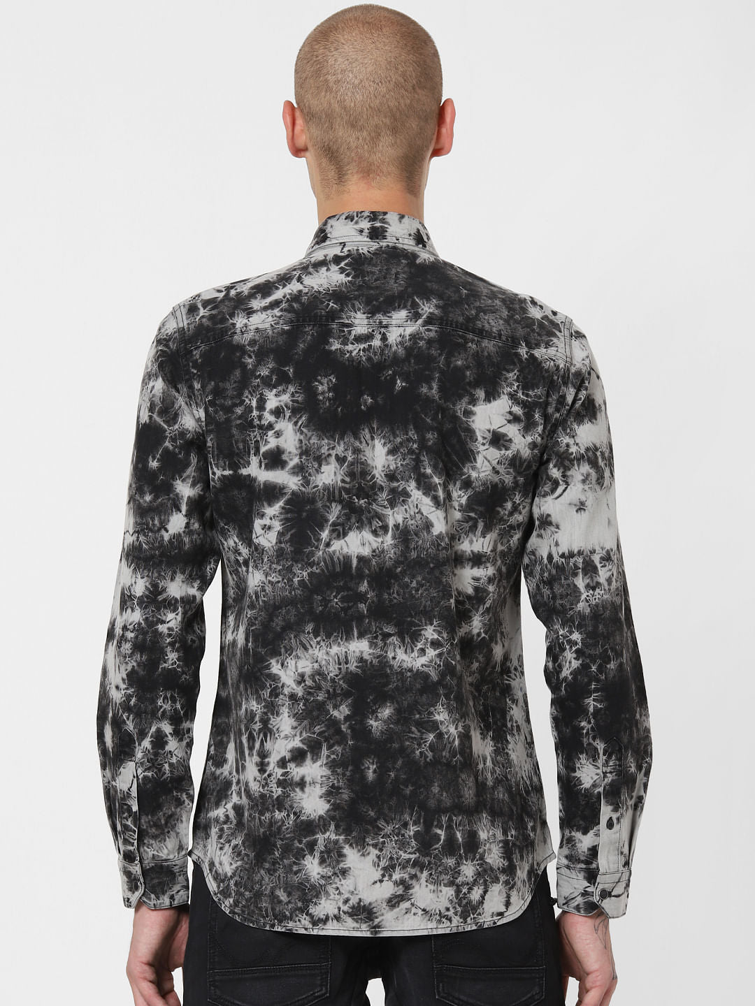 Black All Over Print Full Sleeves Shirt