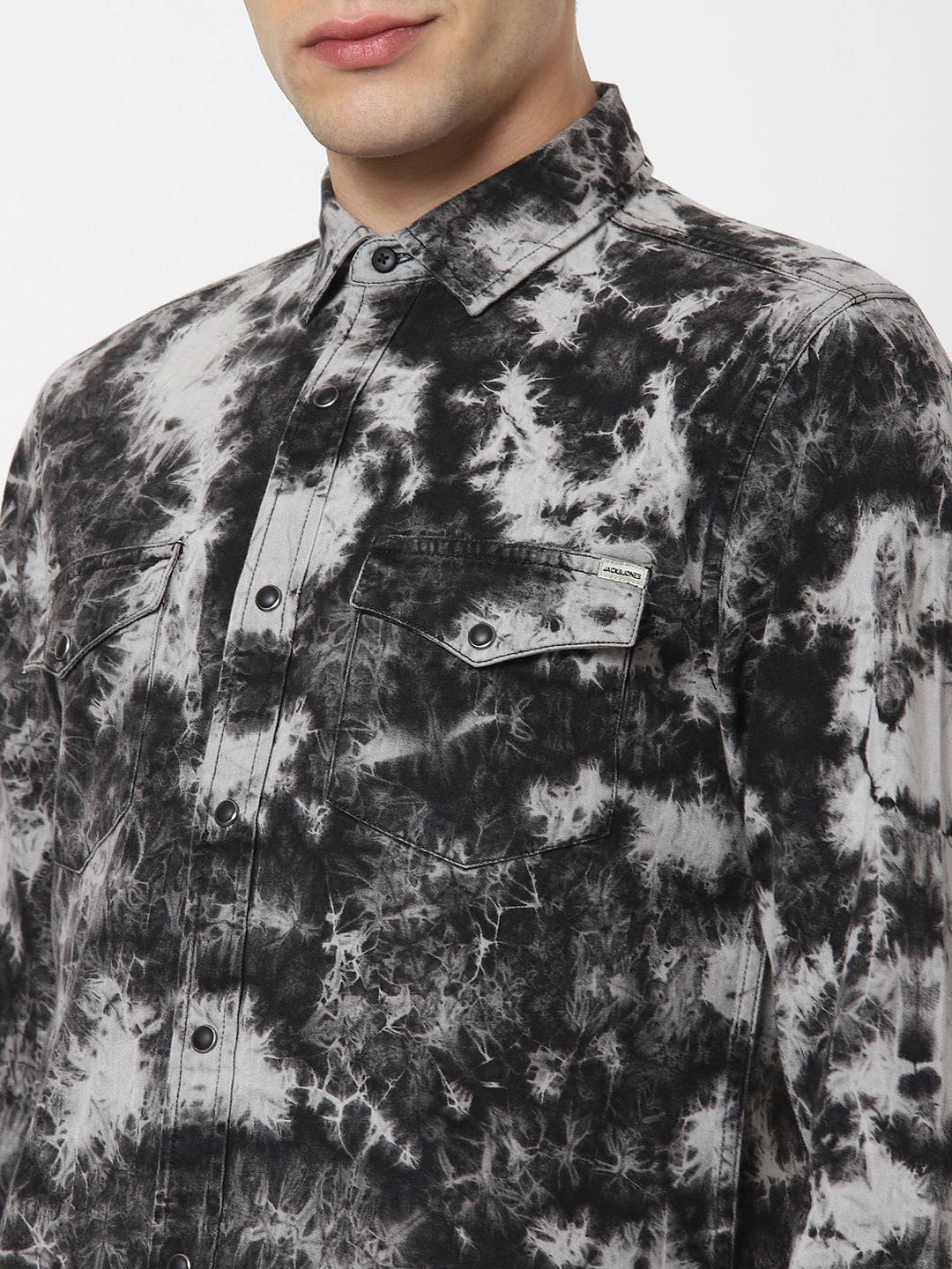 Black All Over Print Full Sleeves Shirt