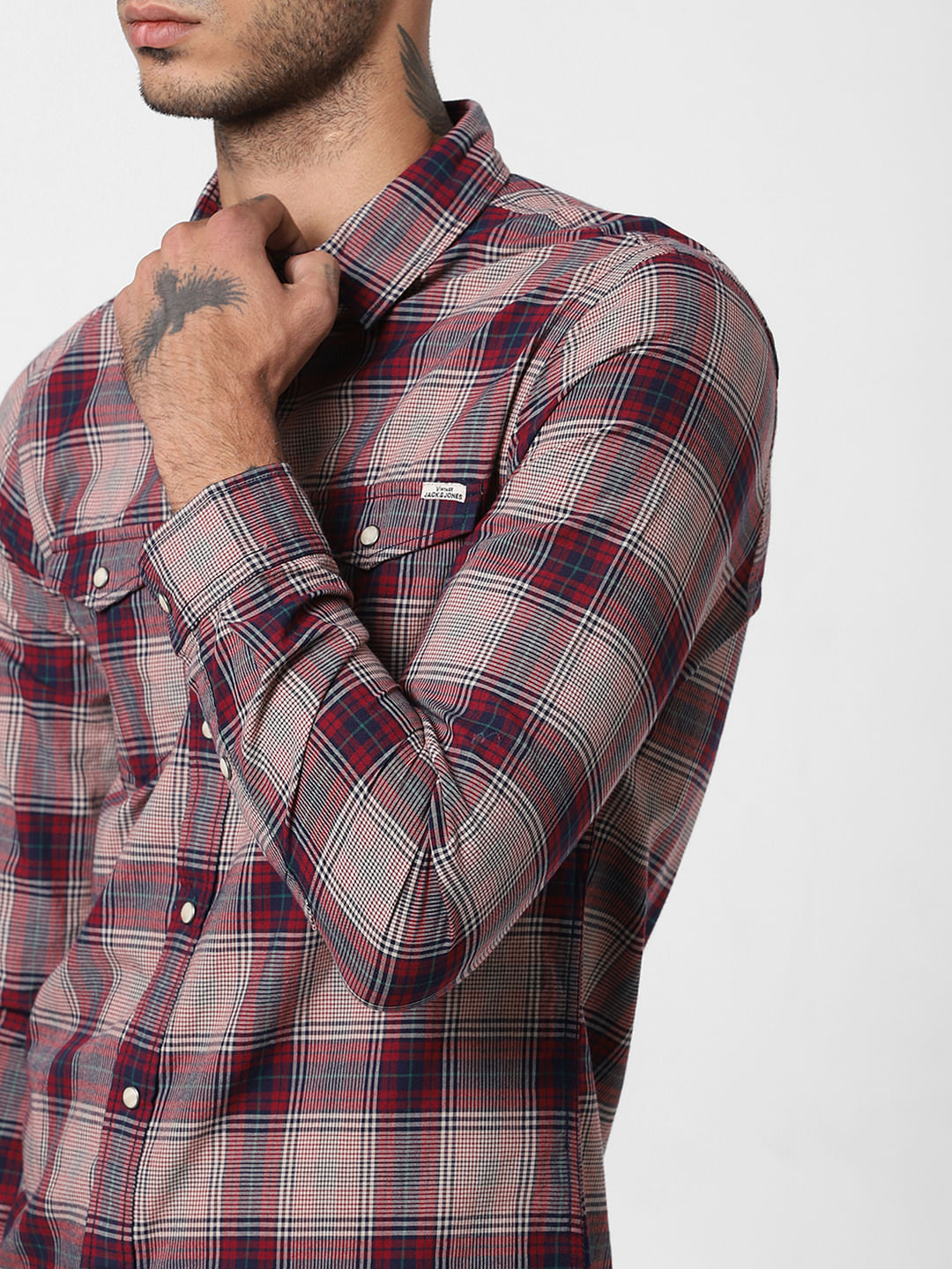Red Check Full Sleeves Shirt