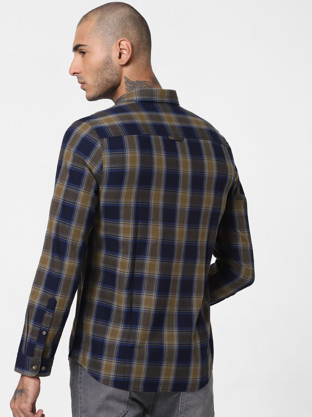 Blue Check Full Sleeves Shirt