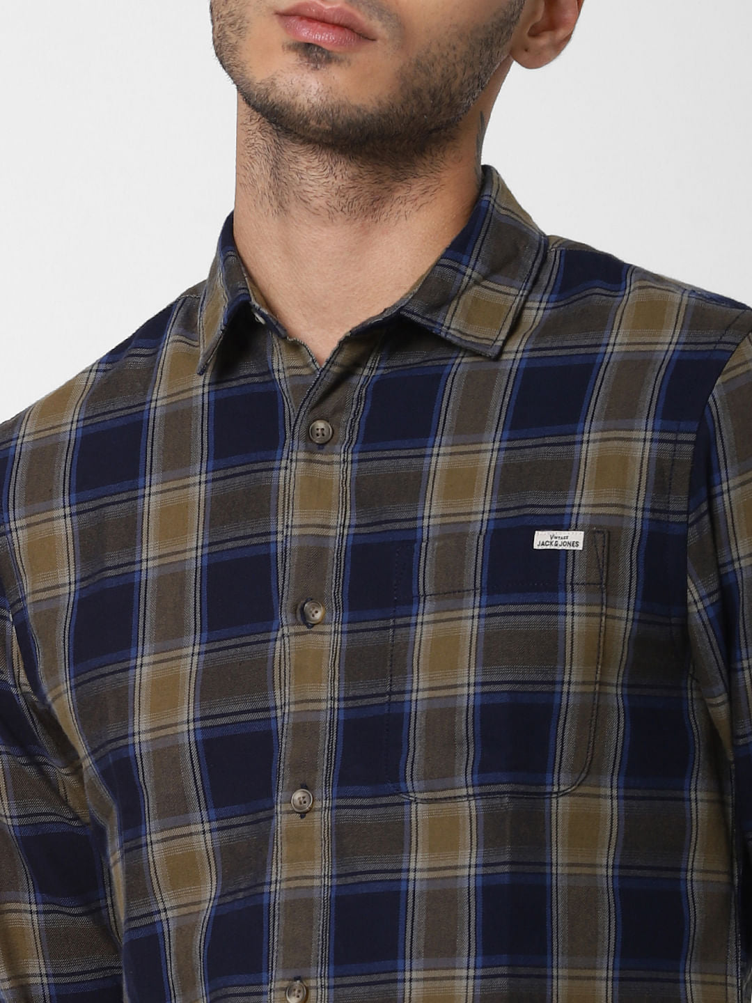 Blue Check Full Sleeves Shirt