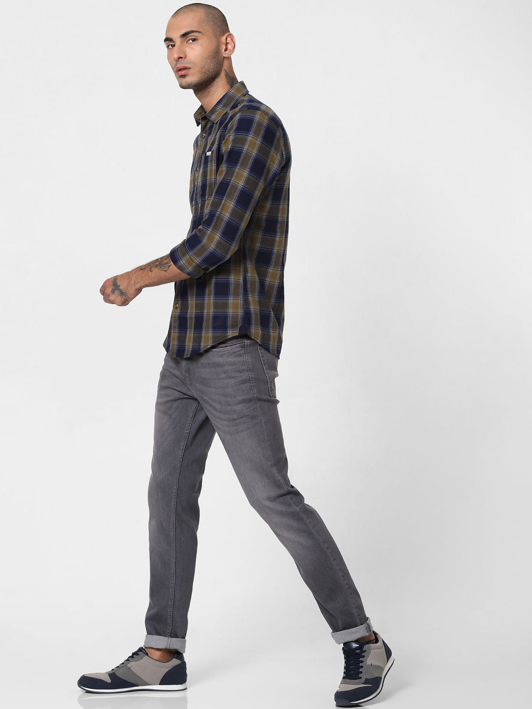 Blue Check Full Sleeves Shirt