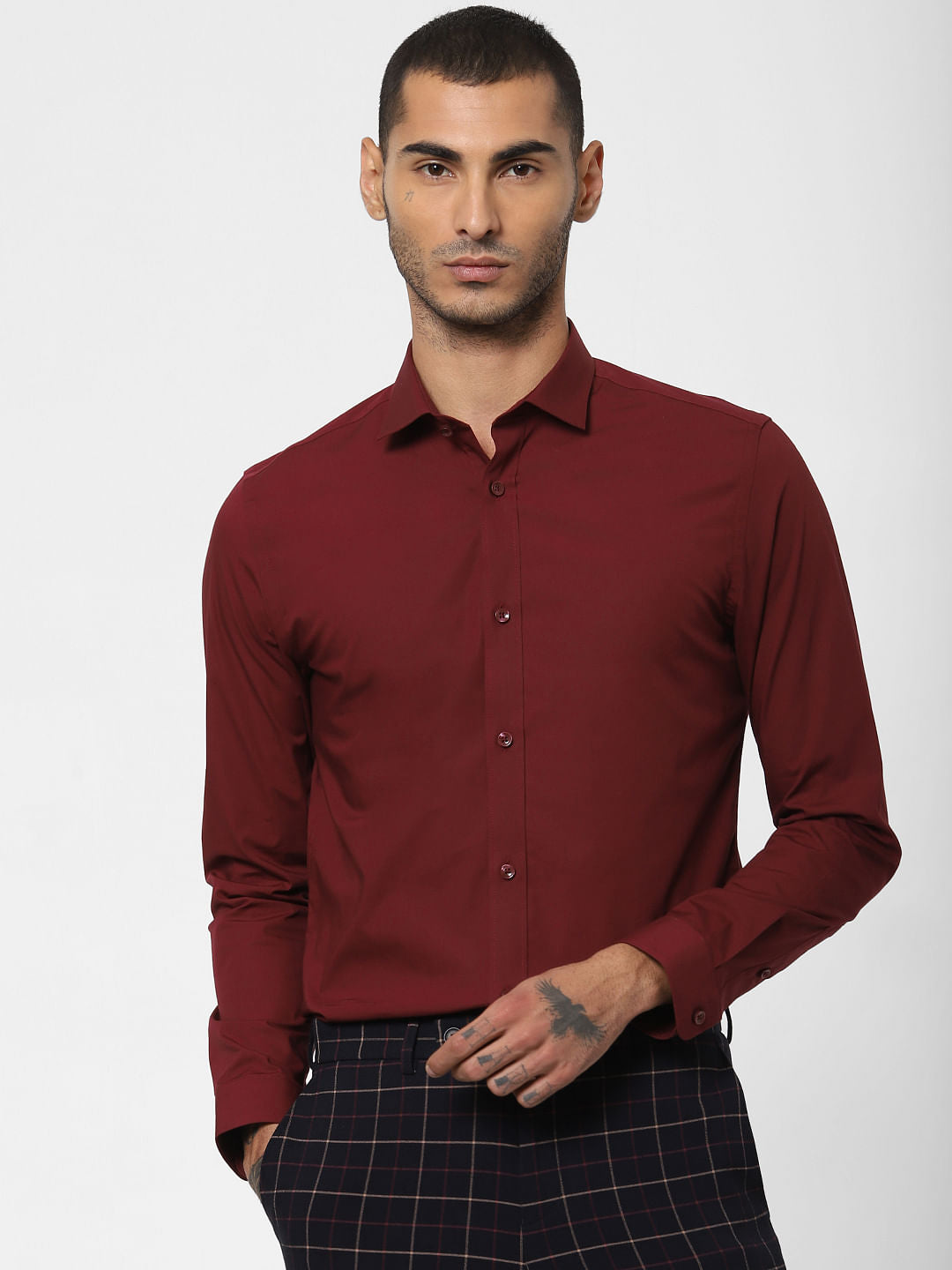 Maroon Full Sleeves Shirt