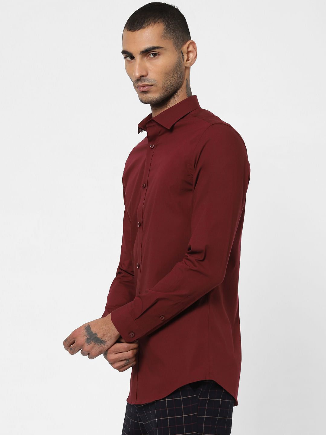 Maroon Full Sleeves Shirt