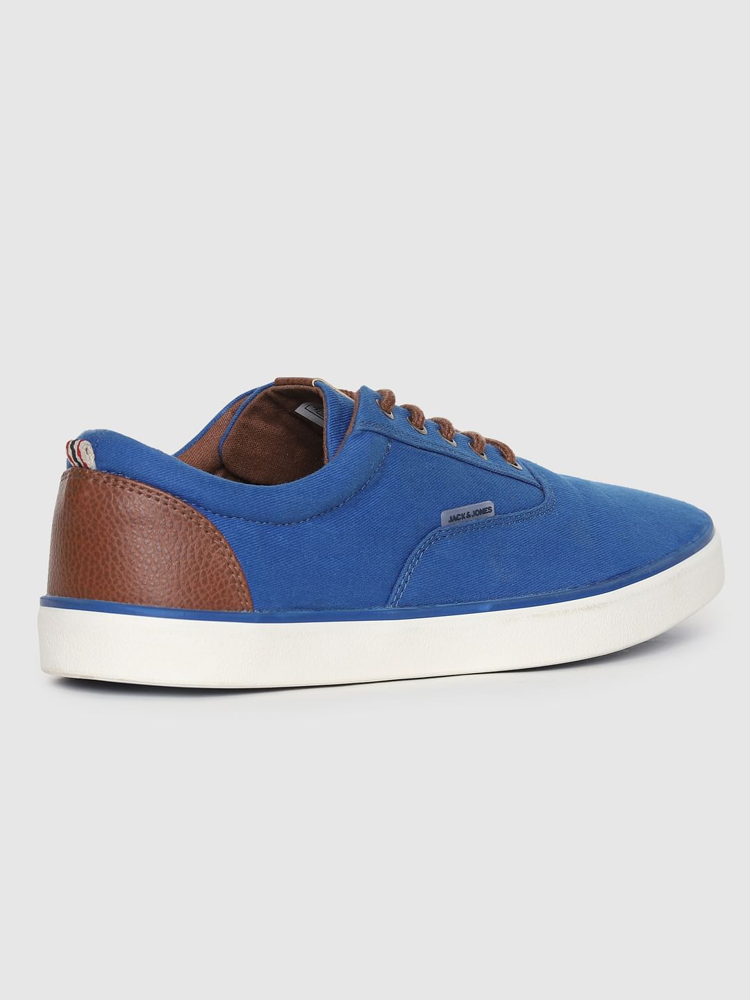 Blue Contrast Lace Sneakers