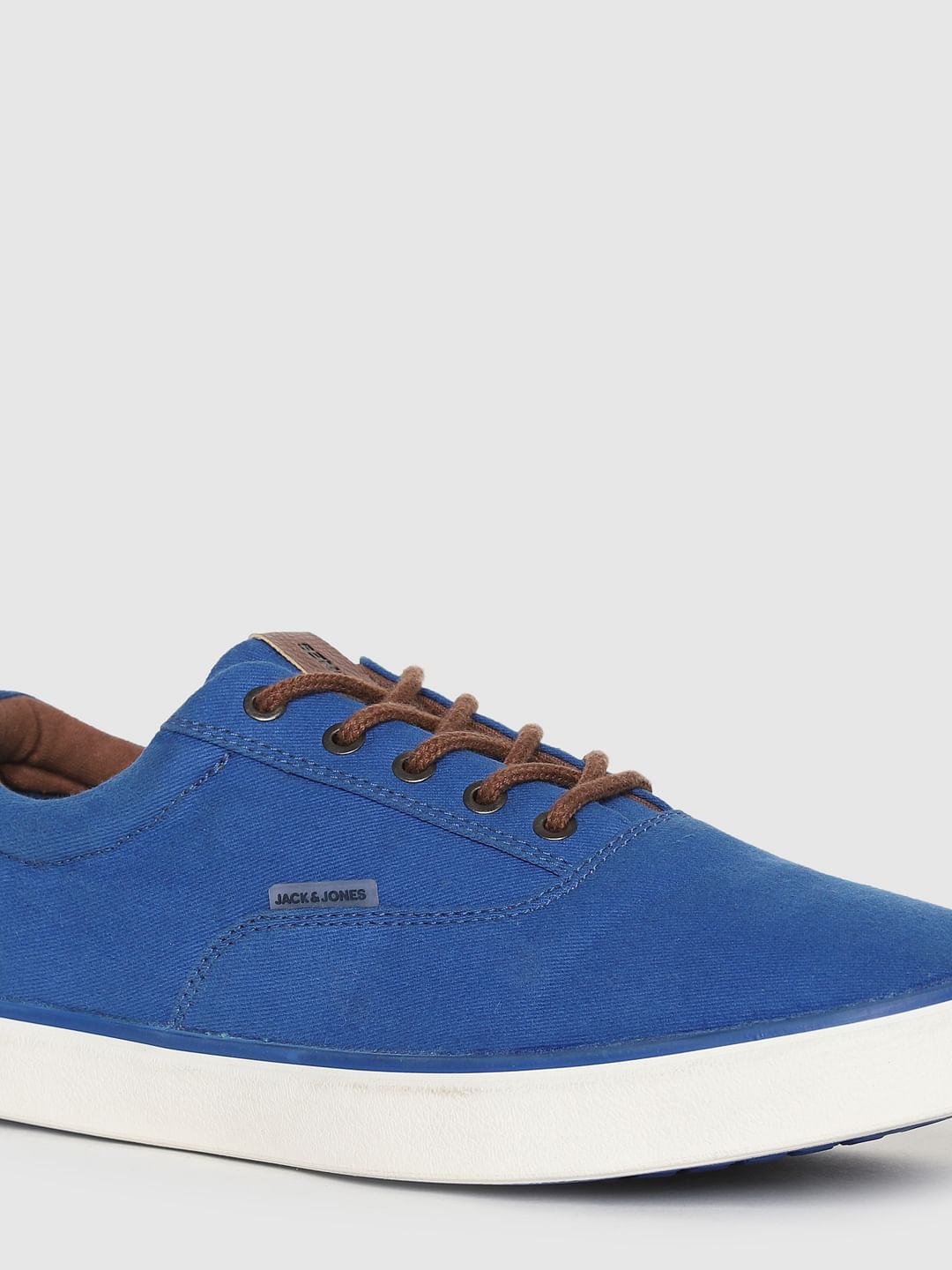 Blue Contrast Lace Sneakers