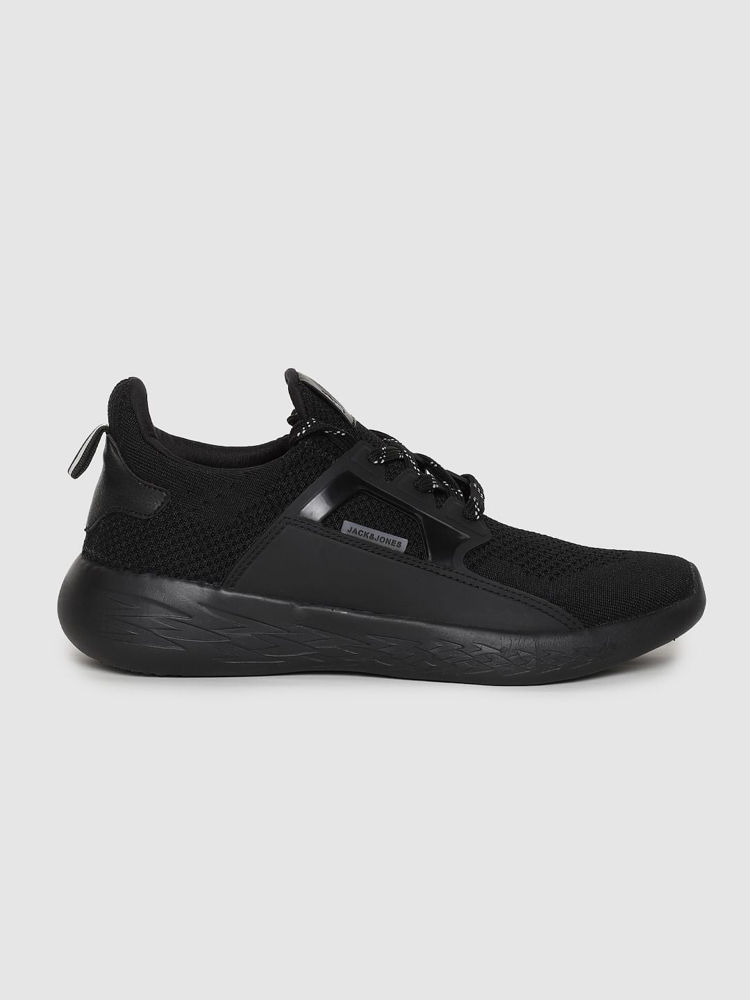 Black Mesh Detail Sneakers