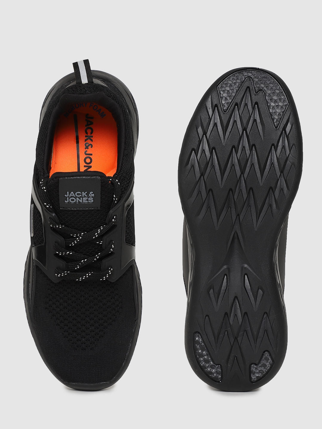 Black Mesh Detail Sneakers