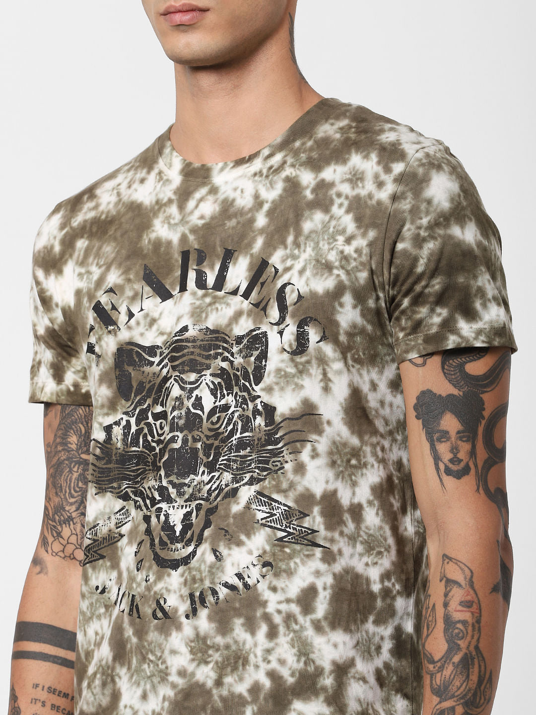 Green Tie Dye Crew Neck T-shirt