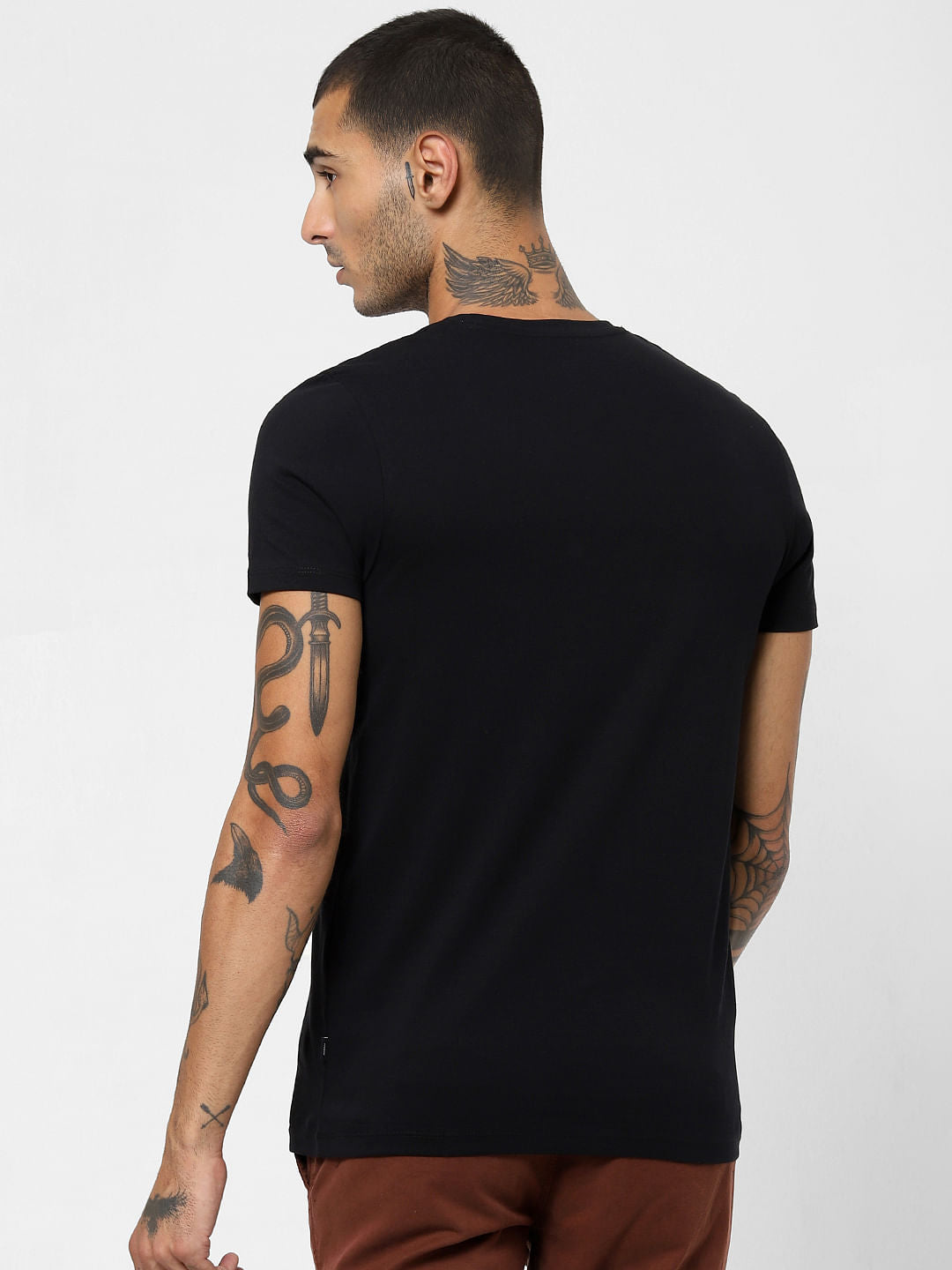 Black Eiffel Tower Print T-shirt