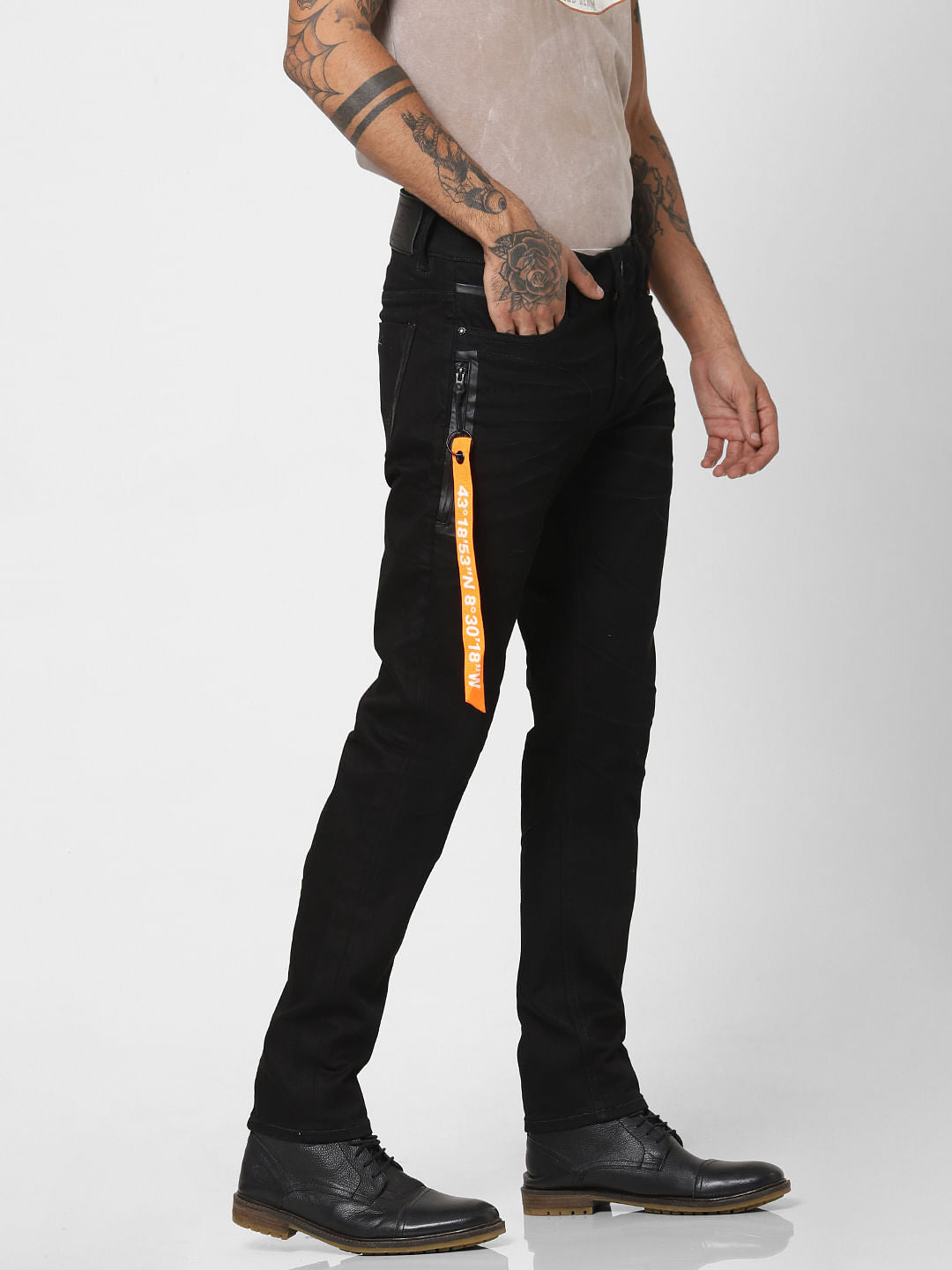 Black Anti Radiation Pocket Ben Skinny Jeans