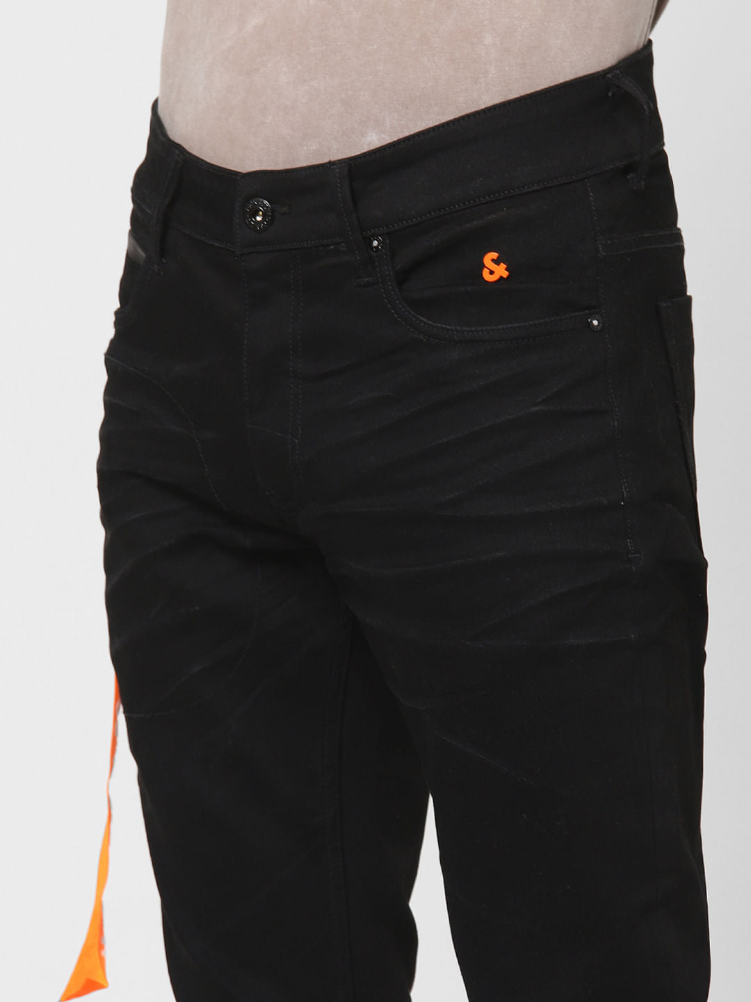 Black Anti Radiation Pocket Ben Skinny Jeans