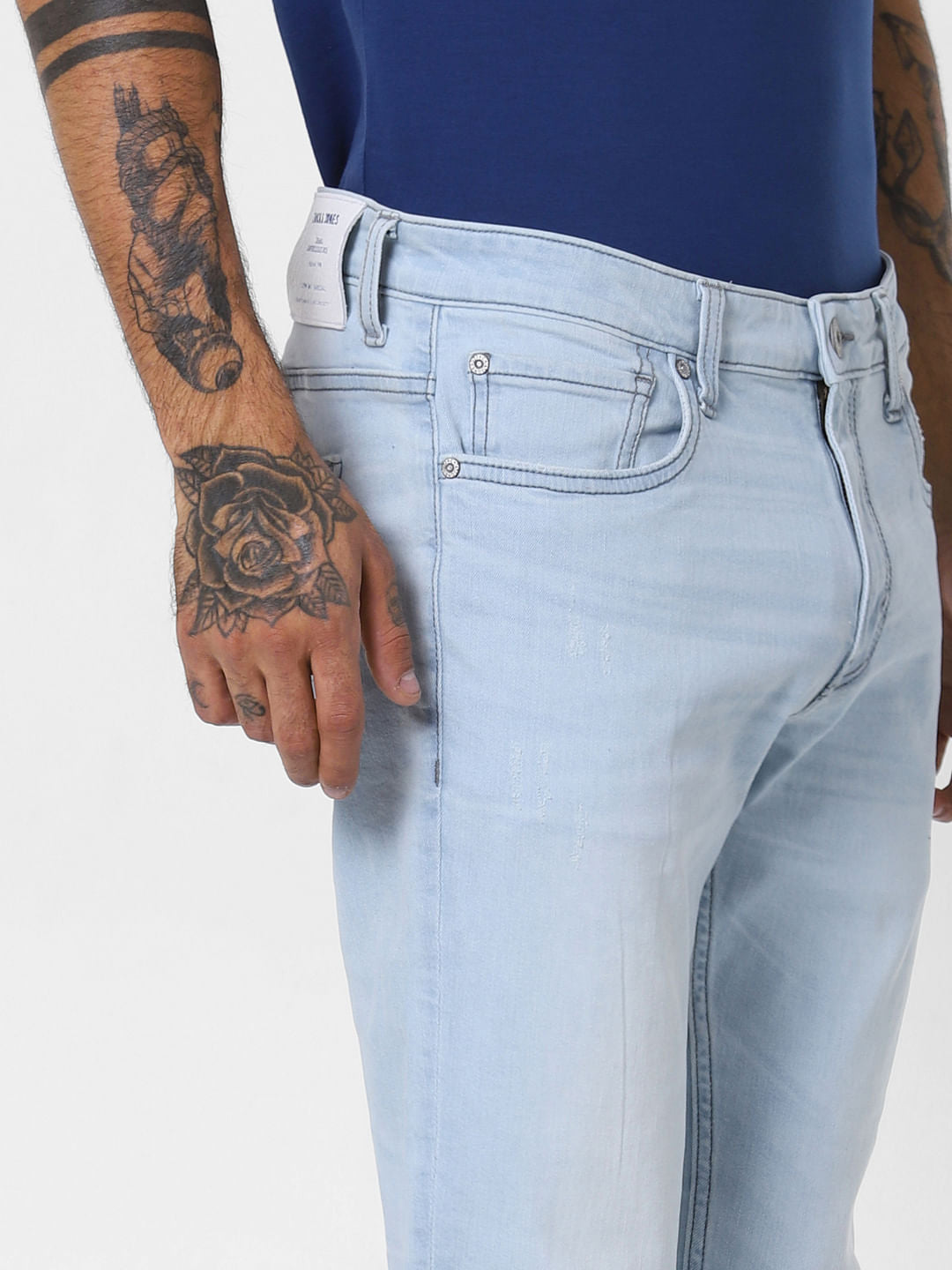 Light Blue Low Rise Washed Skinny Fit Jeans