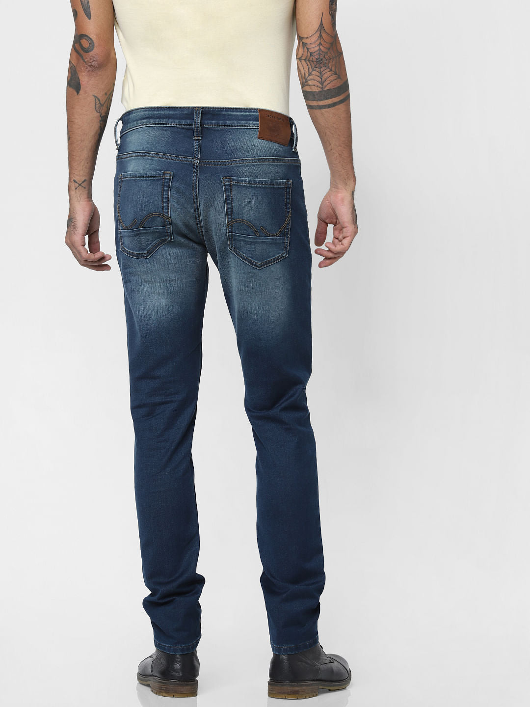 Blue Low Rise Washed Ben Skinny Jeans