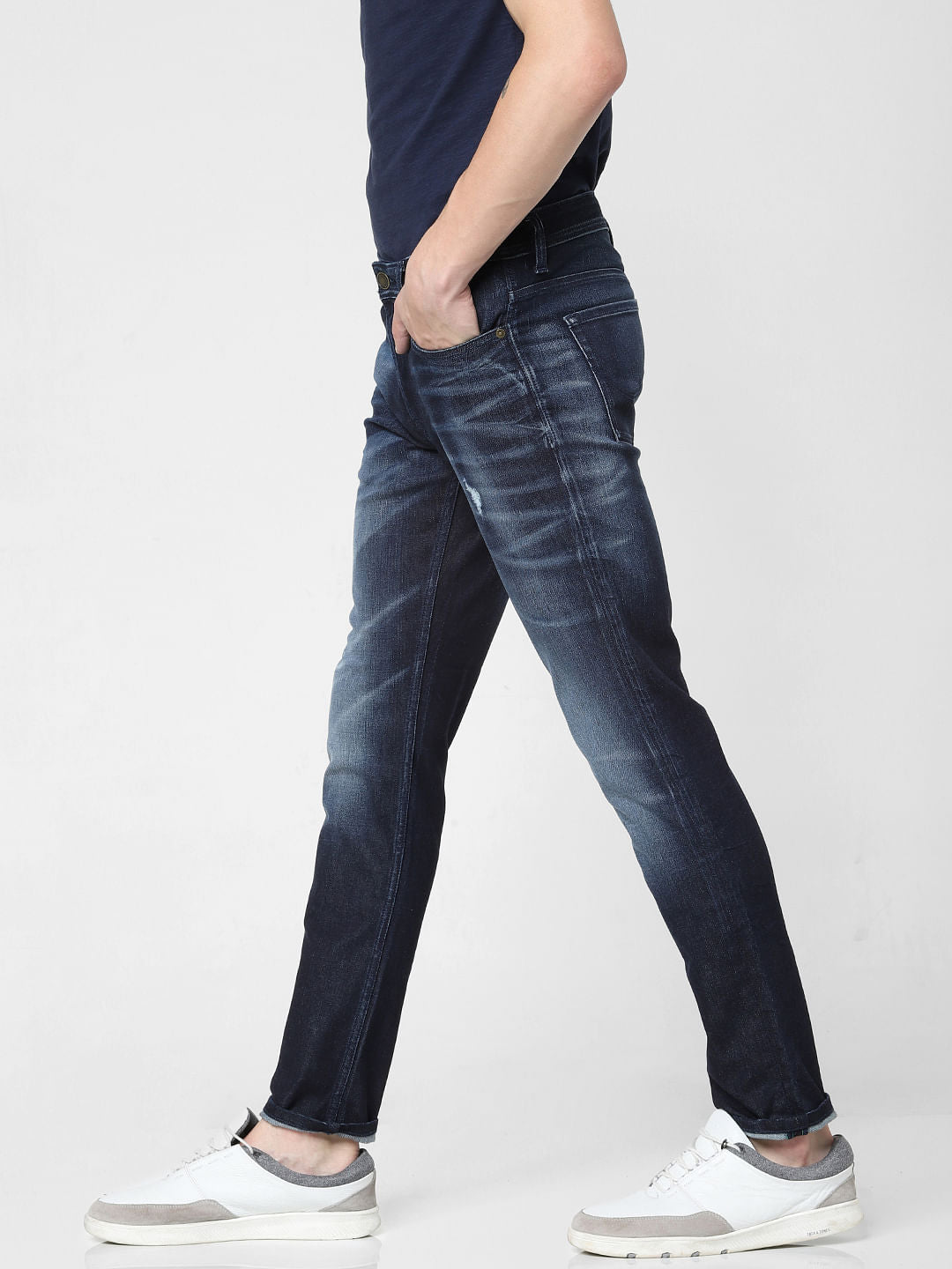 Dark Blue Low Rise Glenn Slim Fit Jeans