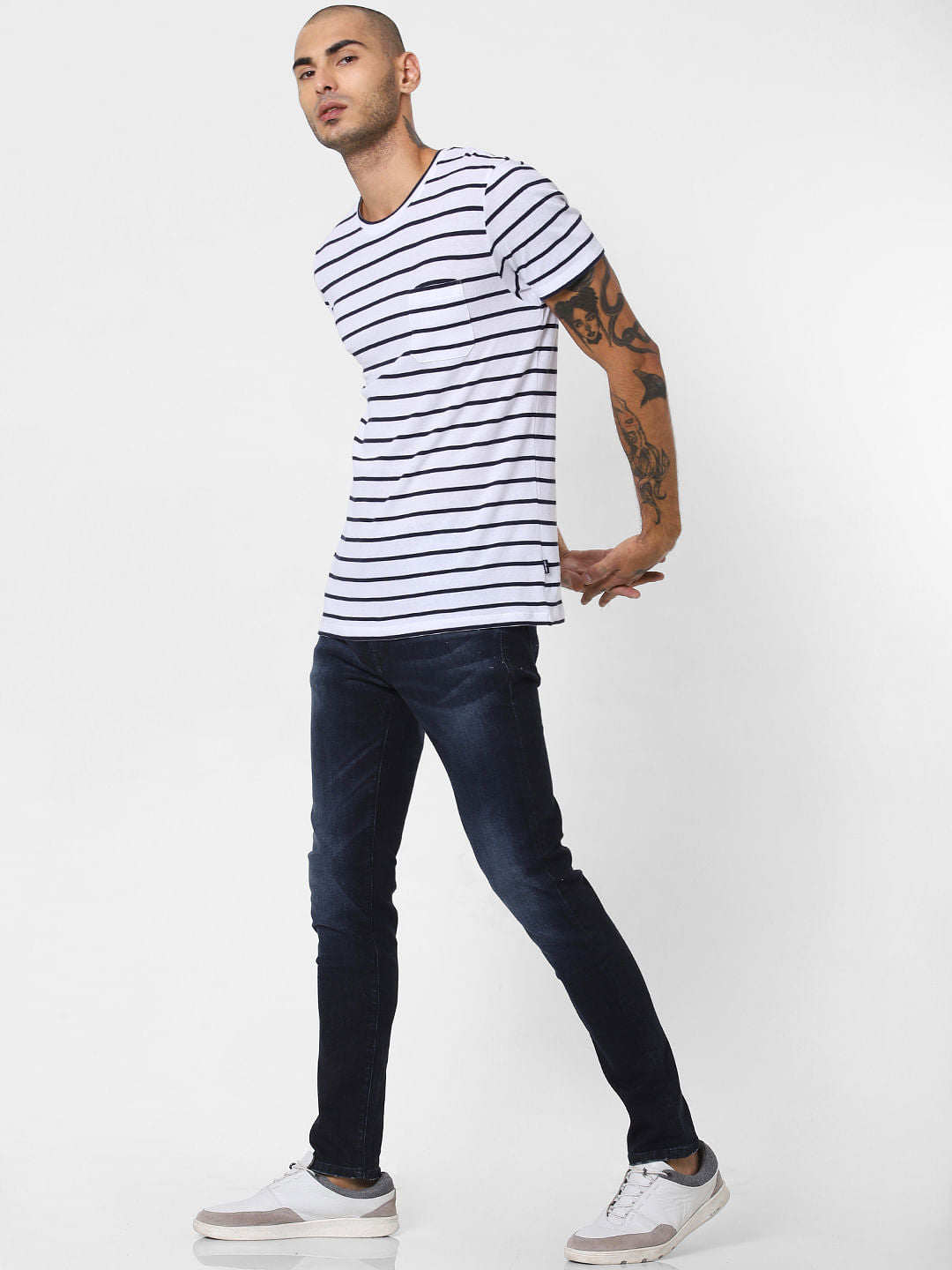 Dark Blue Low Rise Liam Skinny Fit Jeans