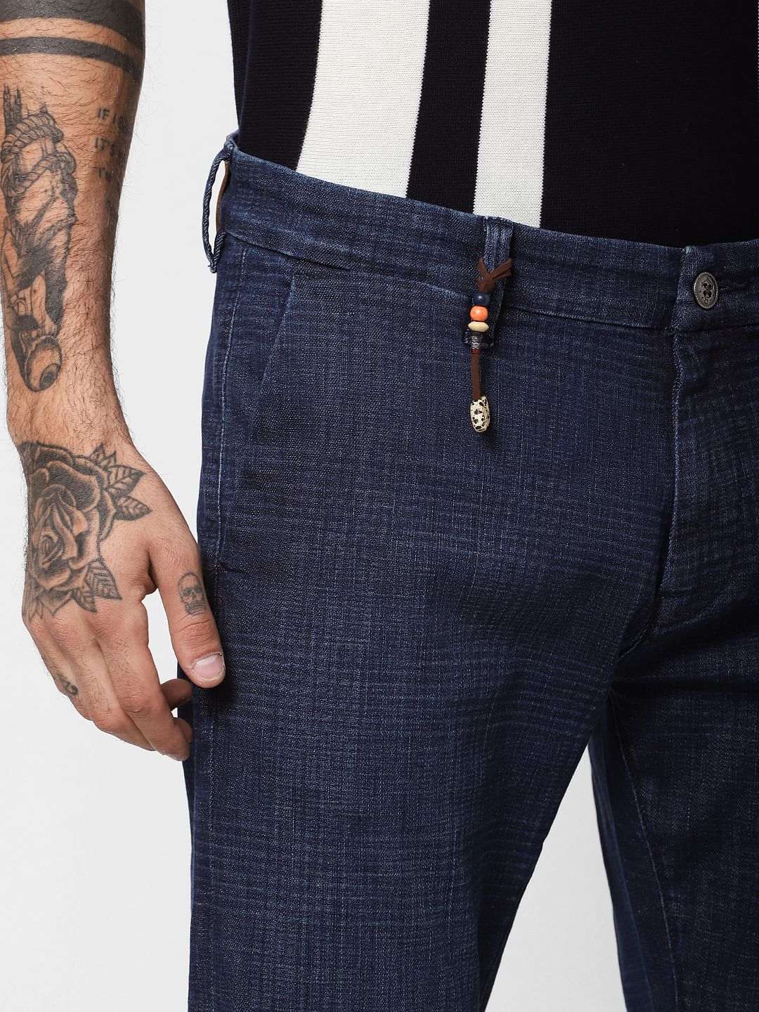 PROTECT Dark Blue Low Rise Tim Anti Fit Jeans