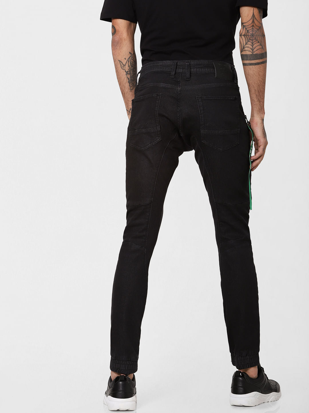 Black Stitch Line Detail Simon Anti Fit Jeans