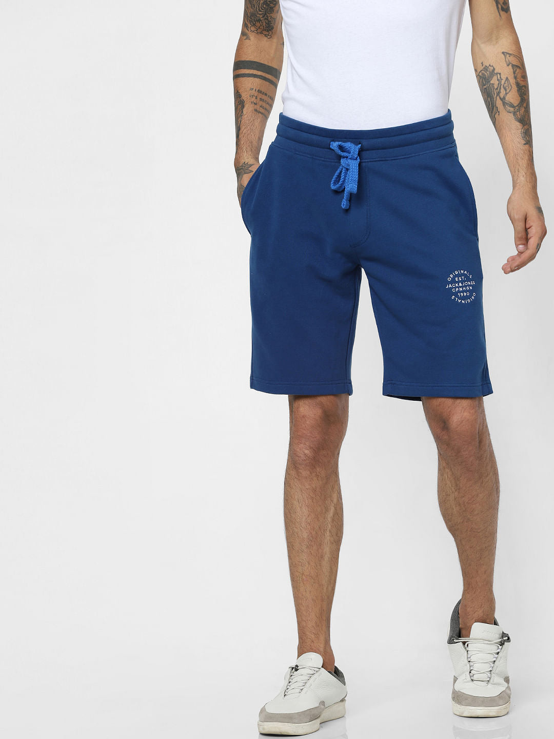 Blue Drawstring Sweatshorts