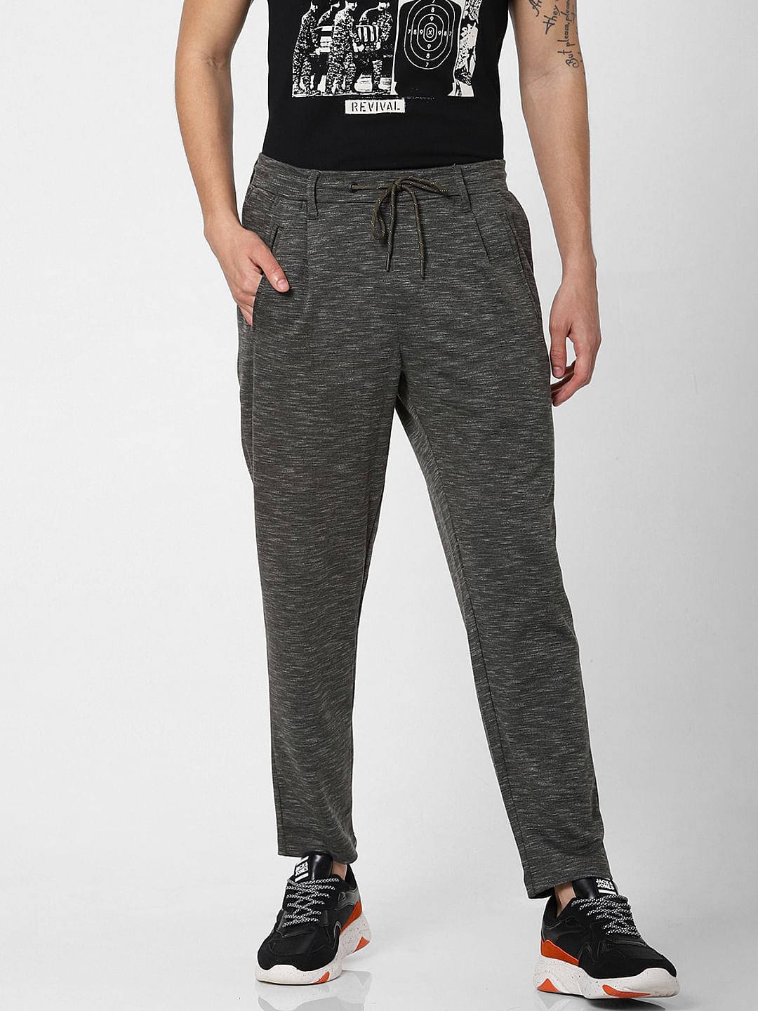 Green Mid Rise Printed Sweatpants