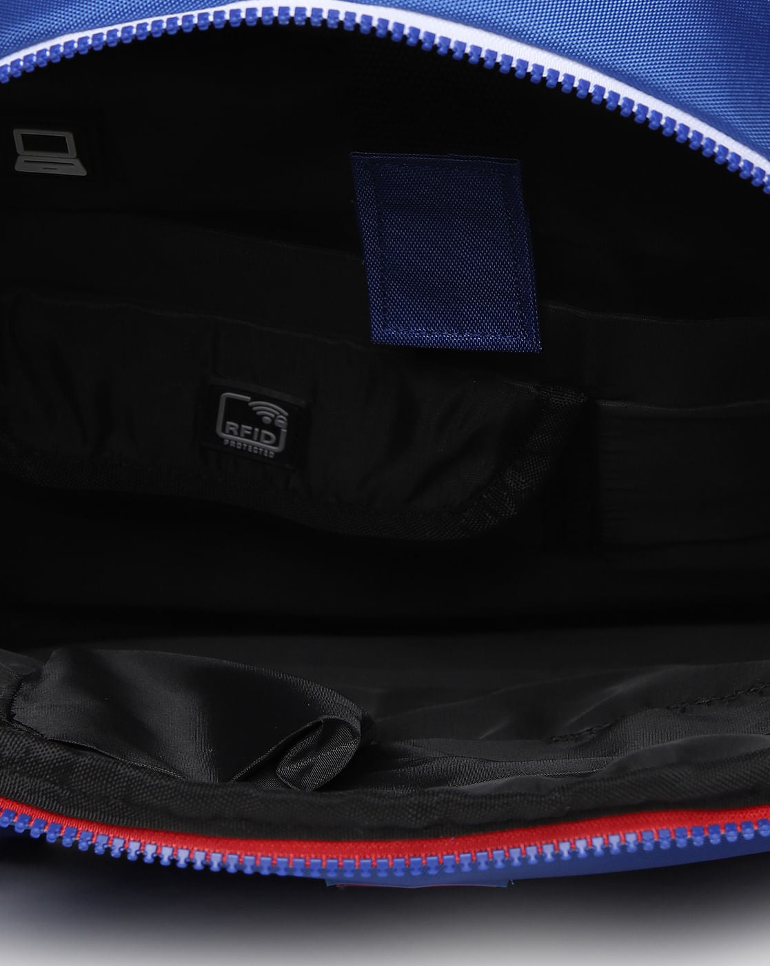 Blue Contrast Zipper Backpack