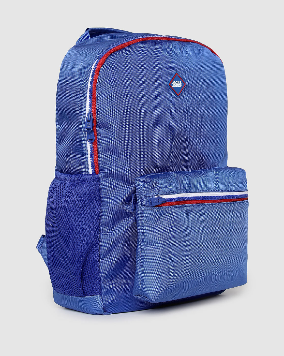 Blue Contrast Zipper Backpack