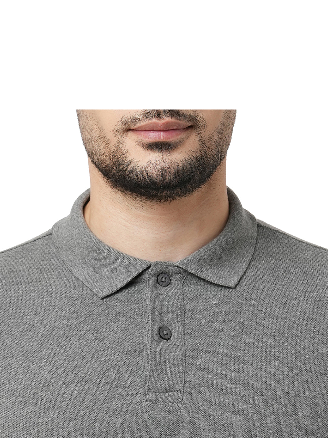 Light Grey Melange Polo