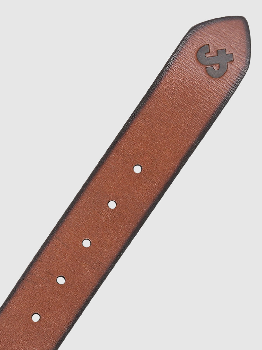 Brown Logo Detail Leather Belt