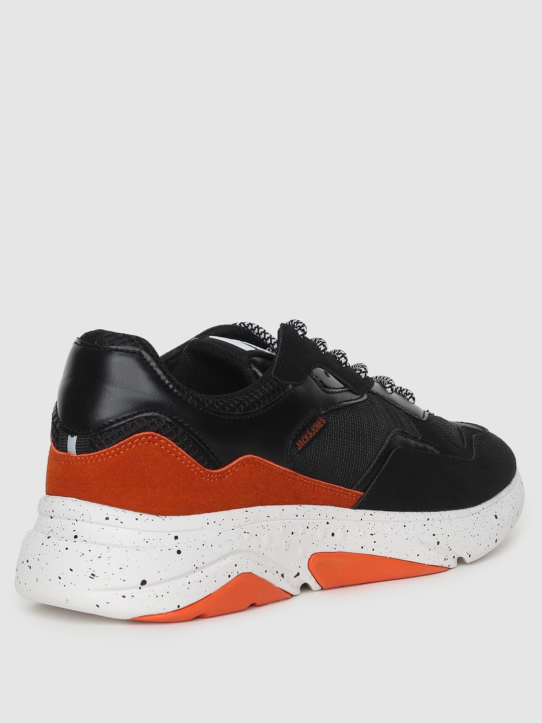 Black Contrast Detail Sneakers