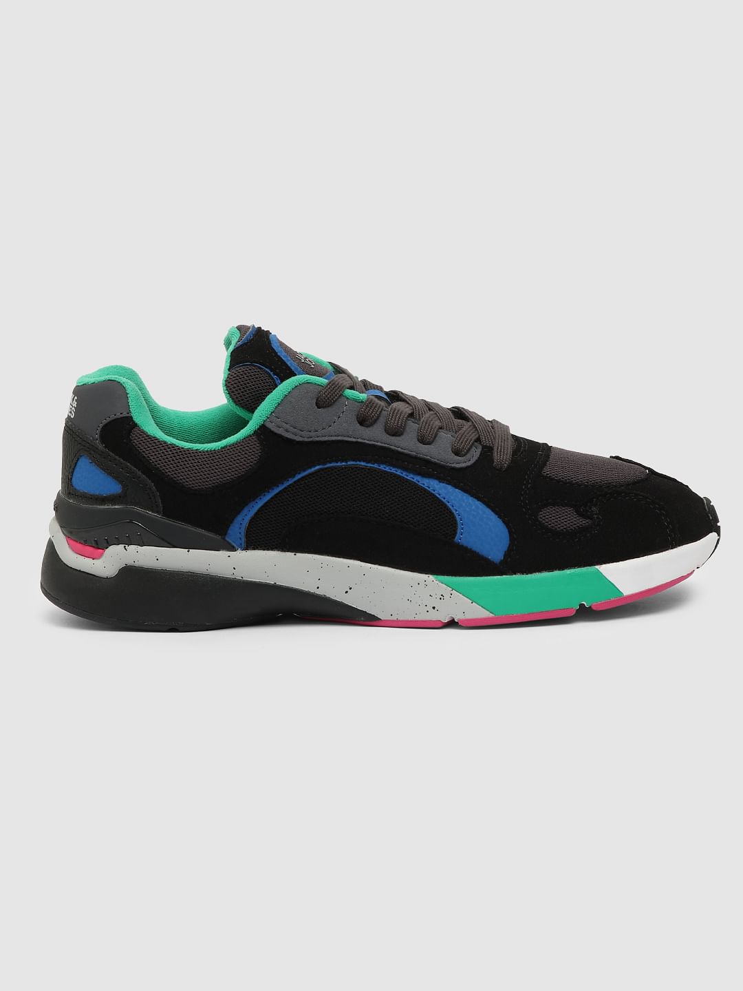 Black Colourblocked Sneakers