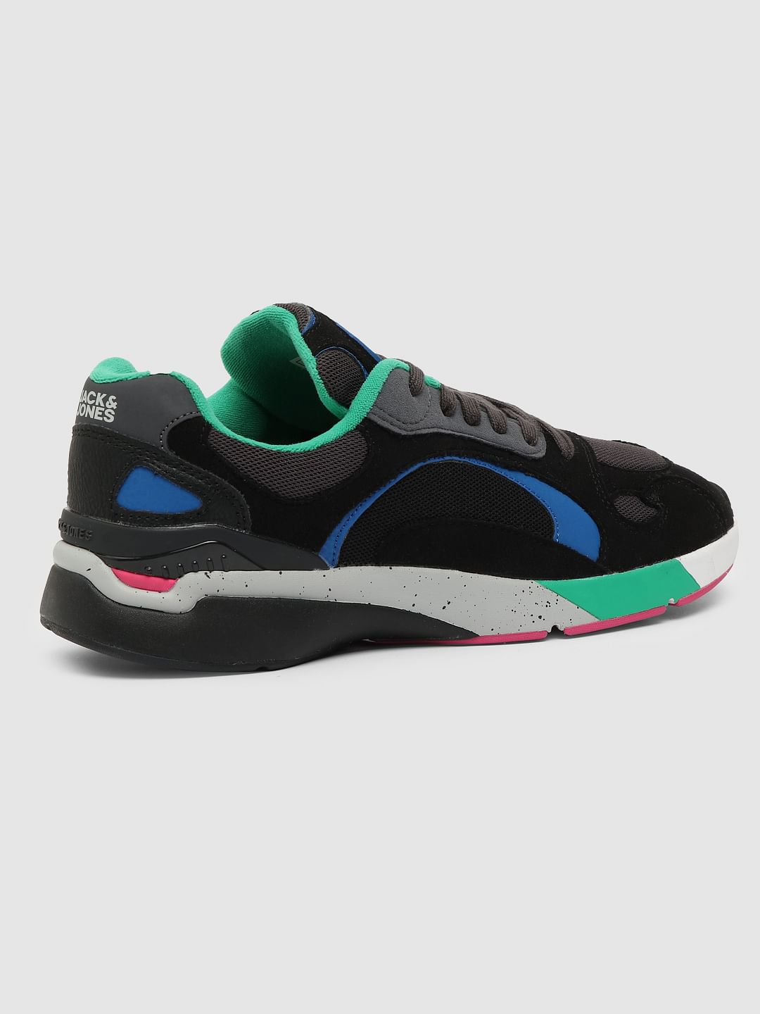 Black Colourblocked Sneakers