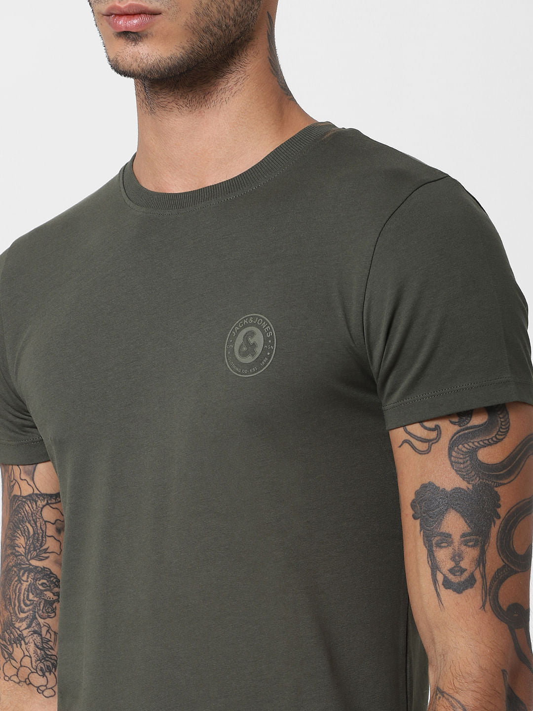 Green Crew Neck T-shirt