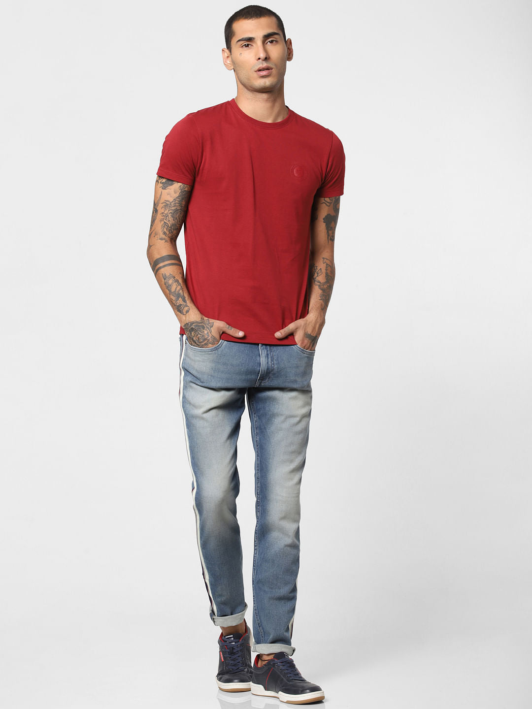 Red Crew Neck T-shirt