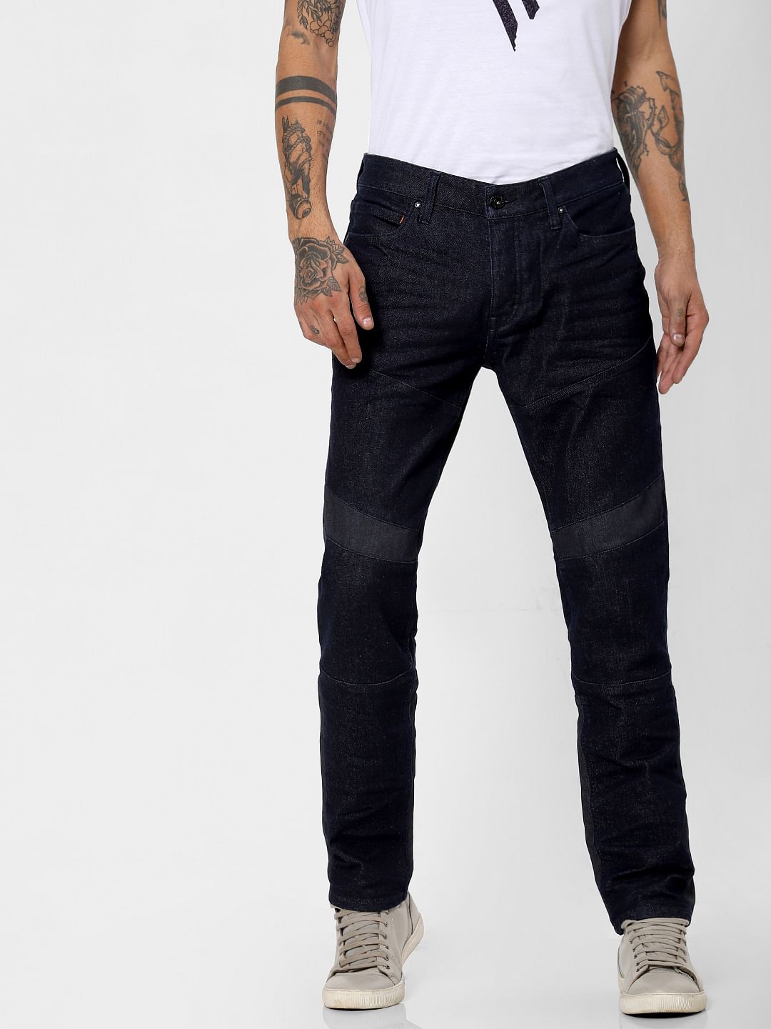 Dark Blue Low Rise Shining Armour Tim Anti Fit Jeans
