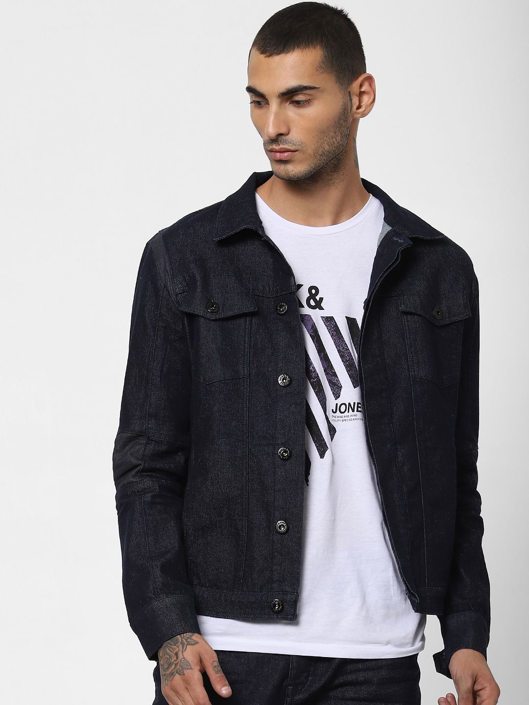 Dark Blue Shining Armour Denim Jacket