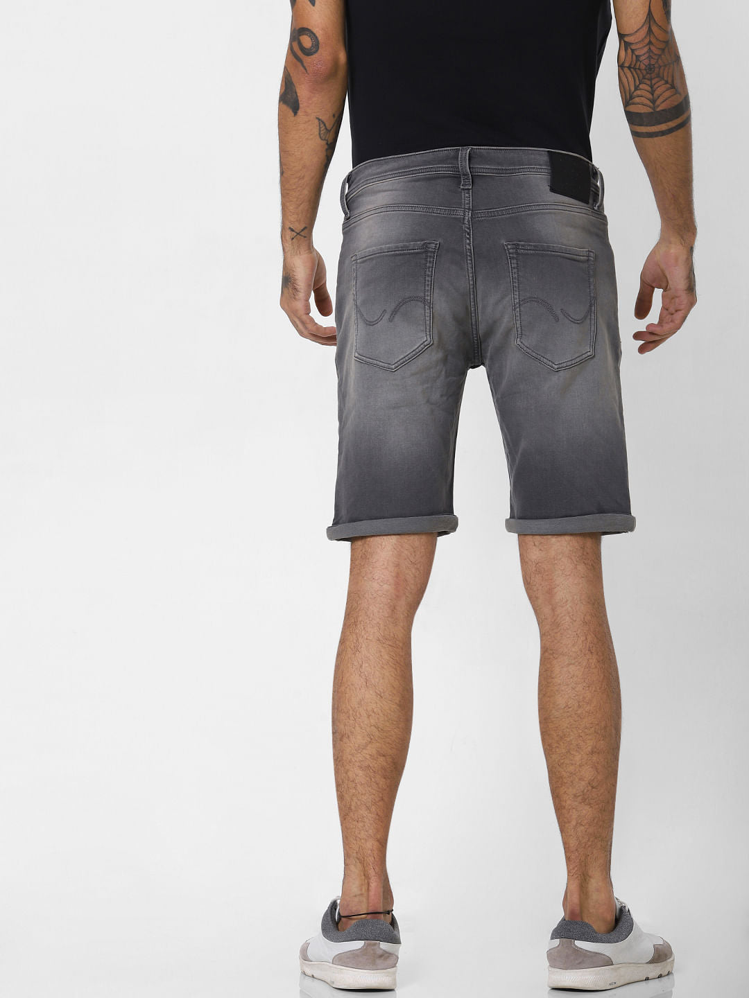 Grey Denim Shorts