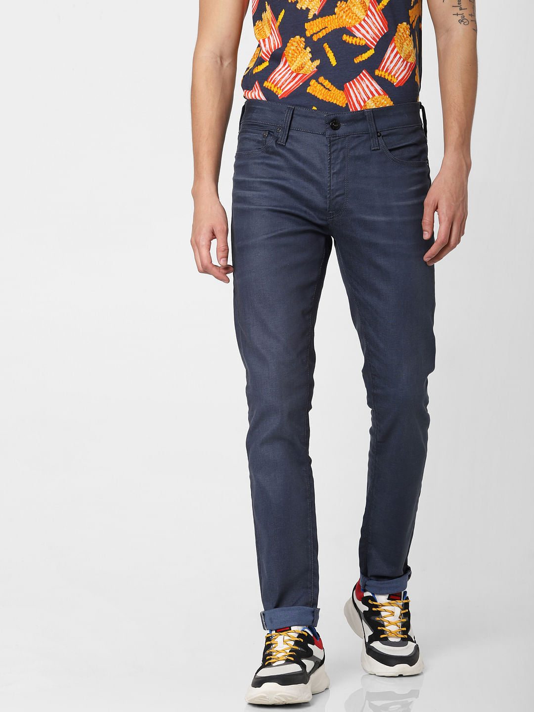 Blue Low Rise Ben Skinny Fit Jeans