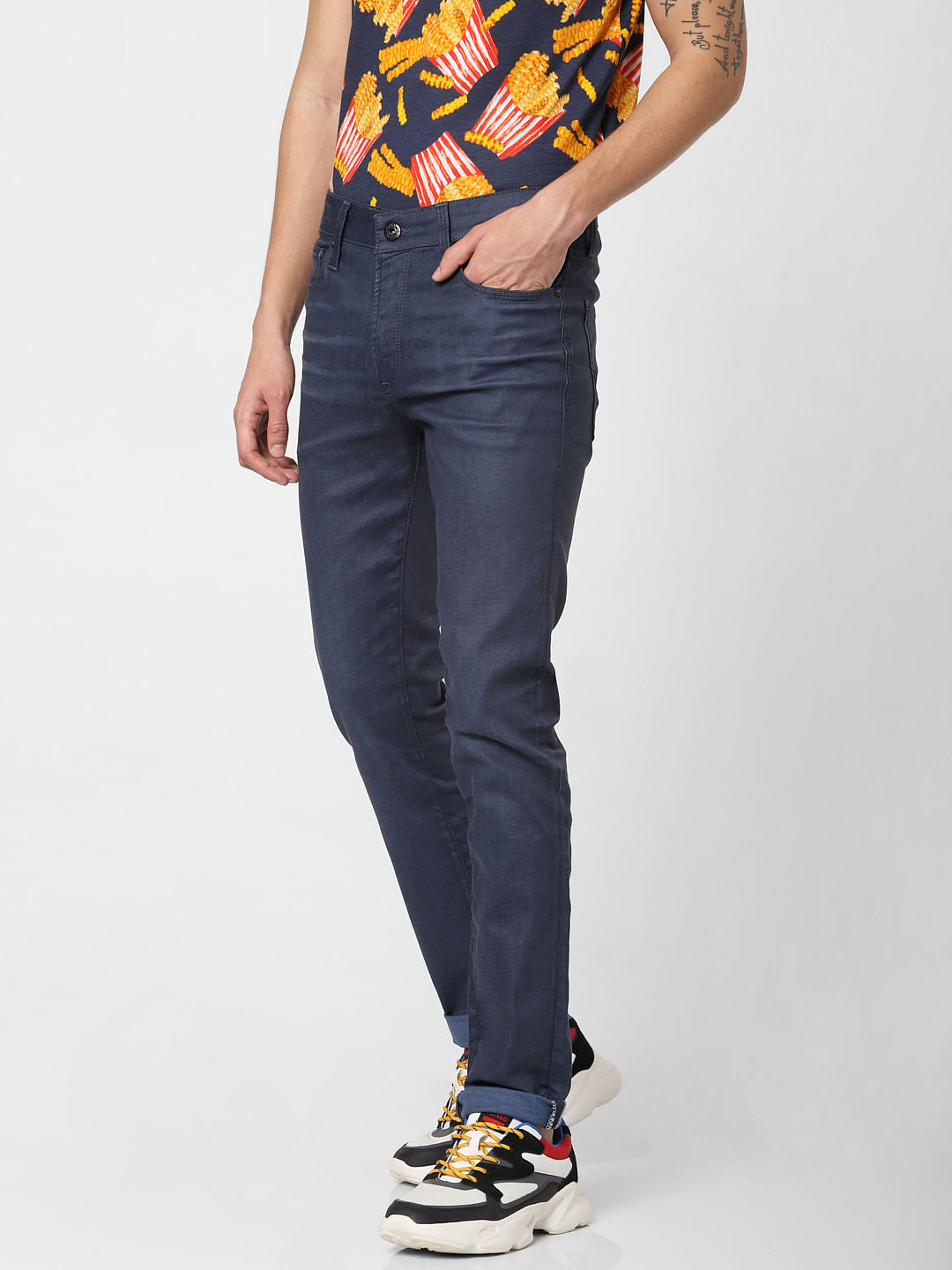 Blue Low Rise Ben Skinny Fit Jeans