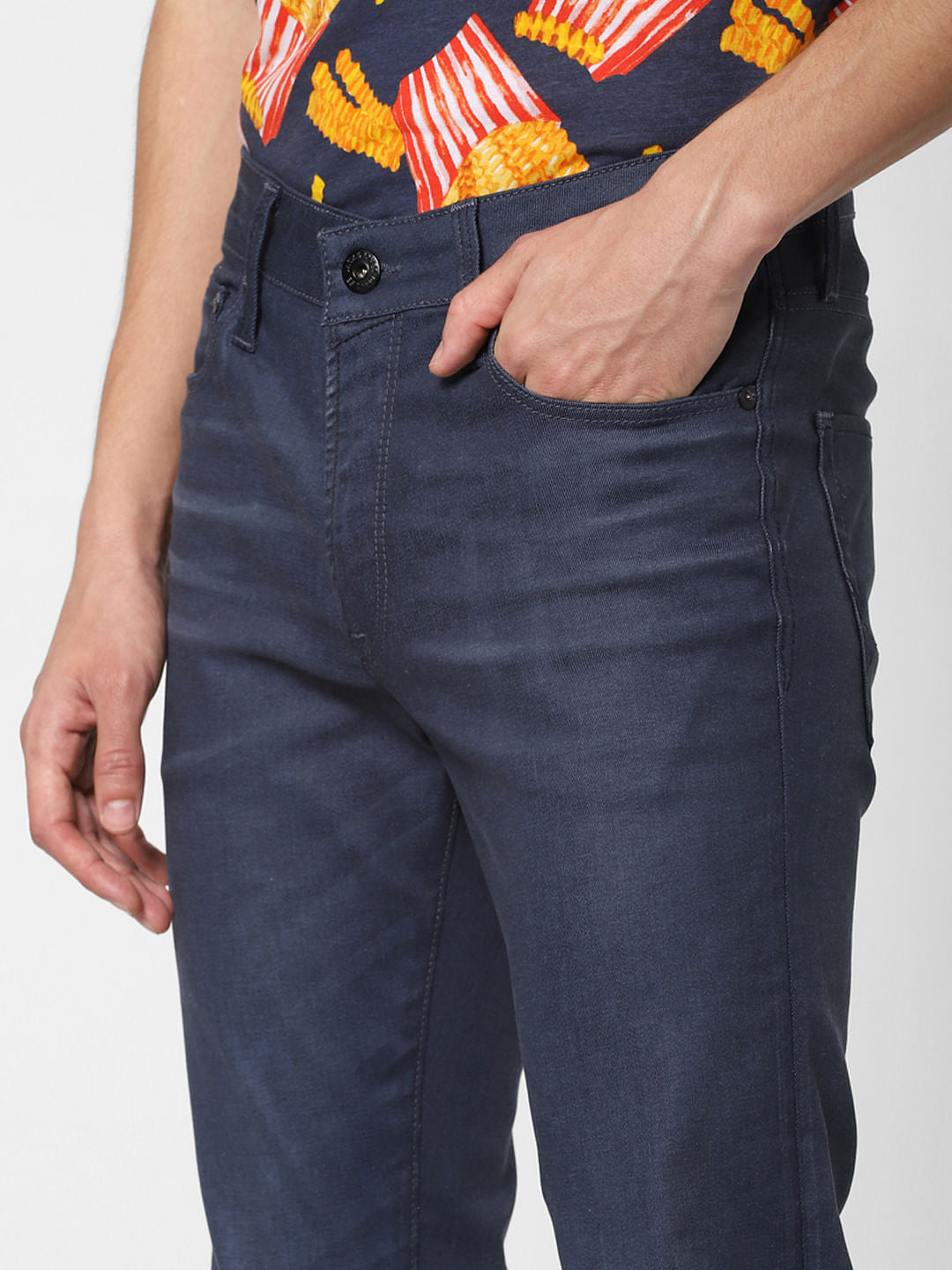 Blue Low Rise Ben Skinny Fit Jeans